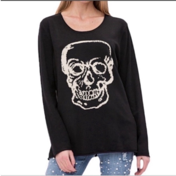 VOCAL Skull Knitted Sweater M black - Picture 1 of 10